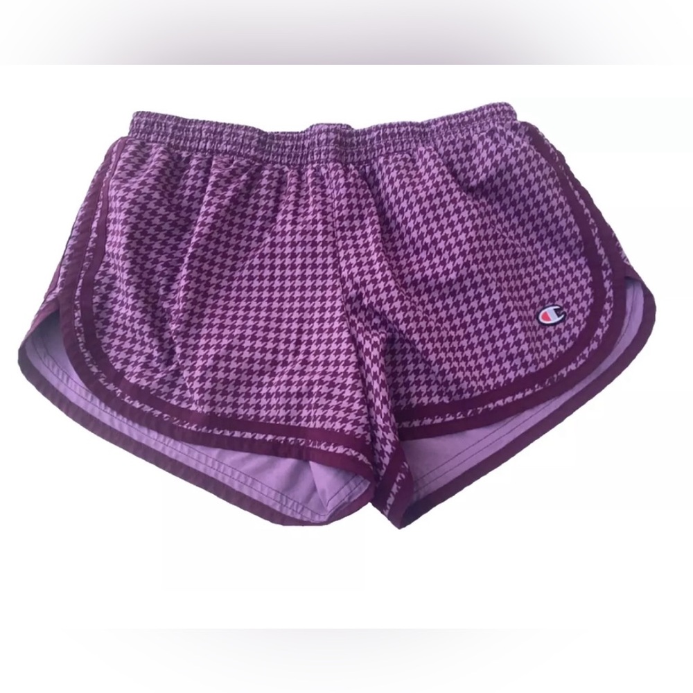 Champion Womens Purple Size Medium Mesh Lined Athletic Running 3.5 Inch Shorts